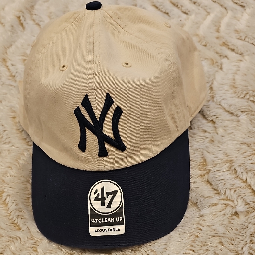 47 Brand Beige and Black Cap
